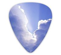 Guitar Picks Blue Sky Clouds Cloudy Dark Clouds Sky Sun Sunrays 12 Pieces Ukulele Picks Including 0.46 mm 0.71 mm 0.96 mm