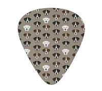 Guitar Picks,Boxer Dog Boxer Dogs Boxer Heads Brown For Acoustic Guitar, Electric Guitar, Bass,Ukulele Three Size(12 Pack)