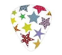 Guitar Picks,Bright Colored Stars For Acoustic Guitar, Electric Guitar, Bass,Ukulele Three Size(12 Pack)