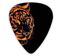 Guitar Picks Bright Red Tiger Head Premium Guitar Picks 12 Pieces Ukulele Picks Including 0.46 mm 0.71 mm 0.96 mm