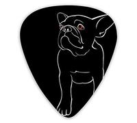 Guitar Picks Bulldog Dog Animal French Pet Breed Cute Drawing Puppy Premium Picks Sampler Unique Guitar Gift (12 Count)