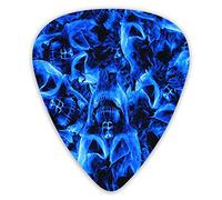 Guitar Picks Burning Skulls Guitar Picks 12 Pieces Ukulele Picks Including 0.46 mm 0.71 mm 0.96 mm