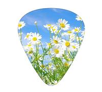 Guitar Picks Camomile Pattern Printed Ukulele Bass Electric Acoustic Guitars Thin Medium Heavy 12 Pack(0.46/0.71/0.96 Mm)