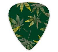 Guitar Picks Cannabis Pattern Grass Plant stem Grasses 12 Pieces Ukulele Picks Including 0.46 mm 0.71 mm 0.96 mm