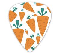 Guitar Picks Carrot Clipart Rabbit Food 12 Pieces Ukulele Picks Including 0.46 mm 0.71 mm 0.96 mm