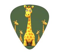 Guitar Picks Cartoon Giraffe Print 12 Pack Thin Medium Heavy Guitar Plectrums Guitar Accessories For Bass, Guitars With Storage Box