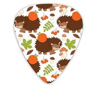 Guitar Picks Cartoon Hedgehog Pattern 12 Pieces Ukulele Picks Including 0.46 mm 0.71 mm 0.96 mm