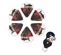 Guitar Picks Cartoon Tractor Print Guitar Picks 6 Pack with Organizer Storage Box for Custom Guitars for Men Women Guitar Accessory Ukulele