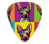 Guitar Picks Chihuahua Dog Pop Art Print Premium Guitar Picks 12 Pieces Ukulele Picks Including 0.46 mm 0.71 mm 0.96 mm