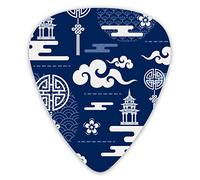 Guitar Picks Chinese Asian Element Large Rectangle Decoration Premium Picks Sampler Unique Guitar Gift (12 Count)