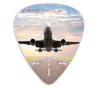 Guitar Picks Civil Aviation take-Off Runway 12 Pieces Ukulele Picks Including 0.46 mm 0.71 mm 0.96 mm
