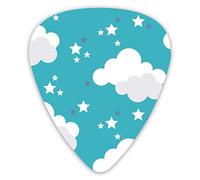 Guitar Picks Clouds The Moon Stars 12 Pieces Ukulele Picks Including 0.46 mm 0.71 mm 0.96 mm