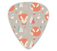 Guitar Picks Coloful Animals Fox Bird Premium Bass Picks For Electric Guitar And Bass Guitars With Three Sizes (12 Pack)