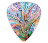Guitar Picks Colored Abstract Flower 12 Pieces Ukulele Picks Including 0.46 mm 0.71 mm 0.96 mm