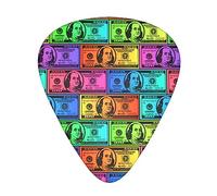 Guitar Picks colorful bill dollars american money Picks Medium 12 Pack with Box Special Guitar Plectrums Gift Set for Guitarist