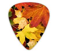 Guitar Picks Colorful Fall Leaves Ukulele Picks 12 Pieces Including 0.46 mm 0.71 mm 0.96 mm