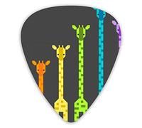 Guitar Picks Colorful Giraffe 12 Pieces Ukulele Picks Including 0.46 mm 0.71 mm 0.96 mm