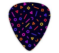 Guitar Picks Colorful Grometry Patterns 12 Pieces Ukulele Picks Including 0.46 mm 0.71 mm 0.96 mm