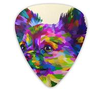 Guitar Picks Colorful Head Chihuahua On Geometric Pop Art Premium Picks Sampler 12 Packs - Variety Guitar Picks Plectrums