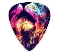 Guitar Picks Colorful Lion Space Art Rainbow King 12 Pieces Ukulele Picks Including 0.46 mm 0.71 mm 0.96 mm