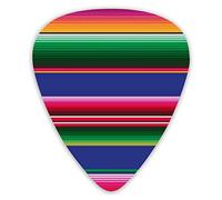 Guitar Picks Colorful Mexican Blanket Stripes 12 Pieces Ukulele Picks Including 0.46 mm 0.71 mm 0.96 mm