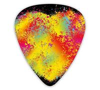 Guitar Picks Colorful Paint Splatter Dots Premium Guitar Picks 12 Pieces Ukulele Picks Including 0.46 mm 0.71 mm 0.96 mm