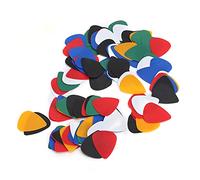 Guitar Picks Colorful Plastic 0.46mm Thick Smooth Strumming Protection for Beginner Practice Musicians 100Pcs Set