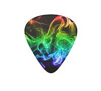 Guitar Picks Colorful Smoke Abstract Black Guitar Pick for Electric Bass Guitar Acoustic Guitar Lovers Gift 12 Pack with Box