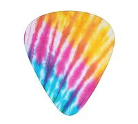 Guitar Picks,Colorful Spiral Tie Dye Rainbow For Acoustic Guitar, Electric Guitar, Bass,Ukulele Three Size(12 Pack)