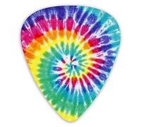 Guitar Picks Colorful Tie Dye Guitar Picks 12 Pieces Ukulele Picks Including 0.46 mm 0.71 mm 0.96 mm
