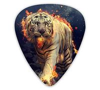Guitar Picks Cool fire Tiger 12 Pieces Ukulele Picks Including 0.46 mm 0.71 mm 0.96 mm