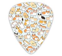 Guitar Picks Corgi Dogs In Art Premium Bass Picks For Electric Guitar And Bass Guitars With Three Sizes (12 Pack)