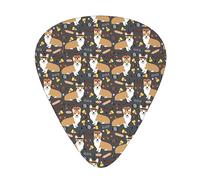 Guitar Picks,Corgi Halloween Candy Corgi Dog Dogs Candy Corn For Acoustic Guitar, Electric Guitar, Bass,Ukulele Three Size(12 Pack)