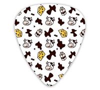 Guitar Picks Cow Skin Milk Cheese Guitar Picks 12 Pieces Ukulele Picks Including 0.46 mm 0.71 mm 0.96 mm