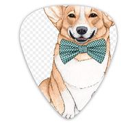 Guitar Picks Cute Cartoon Corgi Ukulele Picks 12 Pieces Including 0.46 mm 0.71 mm 0.96 mm