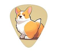 Guitar Picks Cute Corgi Butt Print 12 Pack Thin Medium Heavy Guitar Plectrums Guitar Accessories For Bass, Guitars With Storage Box