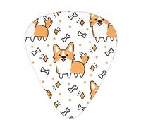 Guitar Picks,Cute Corgi Dog And Bone Pattern For Acoustic Guitar, Electric Guitar, Bass,Ukulele Three Size(12 Pack)