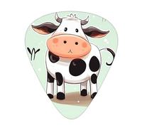 Guitar Picks Cute Cow Polka Dot Print 12 Pack Thin Medium Heavy Guitar Plectrums Guitar Accessories For Bass, Guitars With Storage Box