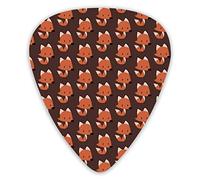 Guitar Picks Cute Fox Doodle Kawaii Premium Bass Picks For Electric Guitar And Bass Guitars With Three Sizes (12 Pack)