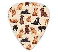 Guitar Picks Cute Labrador Dog Animal Guitar Picks 12 Pieces Ukulele Picks Including 0.46 mm 0.71 mm 0.96 mm