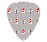 Guitar Picks Cute Snowman and Winter Tree 12 Pieces Ukulele Picks Including 0.46 mm 0.71 mm 0.96 mm