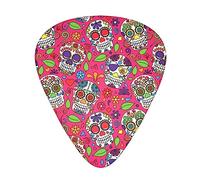Guitar Picks day dead Mexican sugar skull Picks Medium 12 Pack with Box Special Guitar Plectrums Gift Set for Guitarist