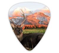 Guitar Picks Deer Lying on The Grass 12 Pieces Ukulele Picks Including 0.46 mm 0.71 mm 0.96 mm