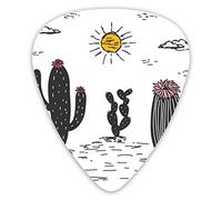 Guitar Picks Desert Flower 12 Pieces Ukulele Picks Including 0.46 mm 0.71 mm 0.96 mm