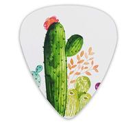 Guitar Picks Desert Watercolor Cactus 12 Pieces Ukulele Picks Including 0.46 mm 0.71 mm 0.96 mm