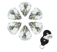 Guitar Picks Dinosaur Print Guitar Picks 6 Pack with Storage Box Organizer for Custom Guitars for Men Women Guitar Accessory Ukulele for Guitar