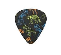 Guitar Picks Dinosaur Skeleton Cartoon Black Guitar Pick for Electric Bass Guitar Acoustic Guitar Lovers Gift 12 Pack with Box