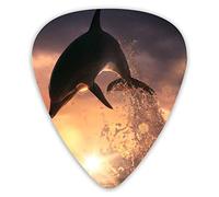 Guitar Picks Dolphin Jump Out of Ocean 12 Pieces Ukulele Picks Including 0.46 mm 0.71 mm 0.96 mm
