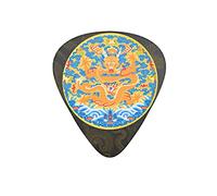 Guitar Picks Dragon Gold Asian Style Chinese Black Guitar Pick for Electric Bass Guitar Acoustic Guitar Lovers Gift 12 Pack with Box