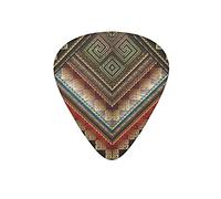 Guitar Picks Ethnic Native Luxurious Baroque Gold Guitar Pick for Electric Bass Guitar Acoustic Guitar Lovers Gift 12 Pack with Box